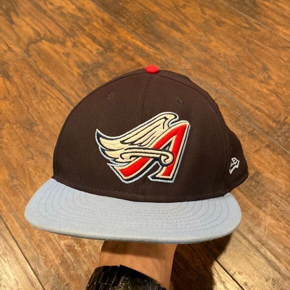RARE Anaheim Angels Alternate Logo DOLLA New Era 7 1/4" Fitted Hat MLB Cap EUC - Picture 1 of 8